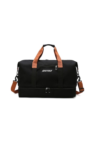 Seyahat Çantası Büyük Kapasiteli Biniş Çantası Islak Ve Kuru Ayrılmış Ayakkabı Çantası Vahşi Siyah