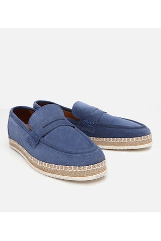 Hotiç Erkek Süet Deri Mavi Espadril 02ayh303360a620 Mavi