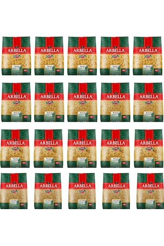 Arbella Burgu Boncuk Fiyonk Arpa Makarna 20 x 500 G