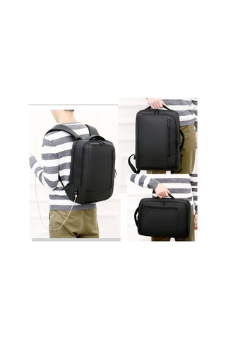 Yamaluo 1805 USB Şarj Portlu Laptop Notebook Sırt Çantası Siyah