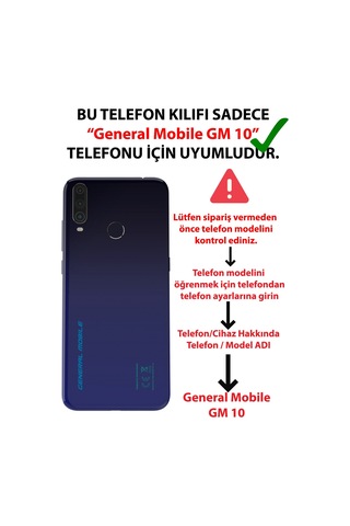 General Mobile Gm 10 Uyumlu Mustafa Kemal Atatürk Kolajları Baskılı Silikon Kılıf