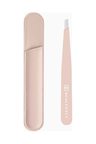 Beautifect Precision Tweezer, Paslanmaz Çelik Vegan Deri Kılıflı Cımbız
