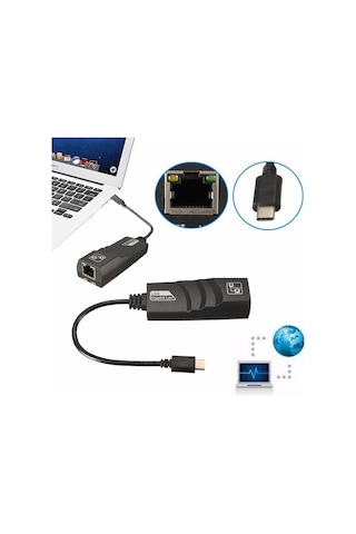 Wozlo 1000Mbps USB 3.1 Type C To Gigabit Ethernet Çevirici Ethernet Kartları