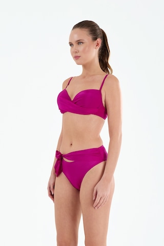 Louren Kadın Fuşya Kaplı Telli Fiyong Detaylı Bikini Takımı Fuşya