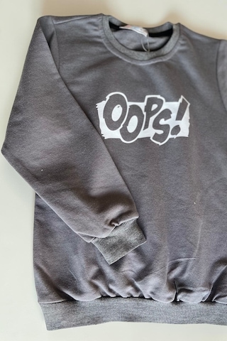 Minik Motion 3'lü Set Çocuk Baskılı 2 İplik Penye Sweatshirt Taş Rengi - Siyah - Füme