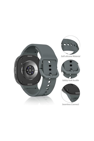 Samsung Galaxy Uyumlu Watch 8 40mm 44mm Classic 46mm Lansman 1-1 Kordon Spor Silikon Band