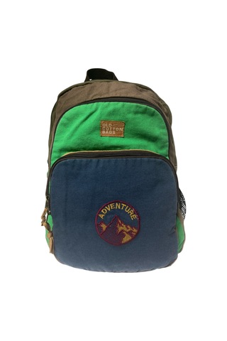 Kaliteli Siyah Vintage Salaş Baskılı Disayn Günlük Gezi Okul Sırt Çantası Revilla Bag 28x38cm Gri - Yeşil