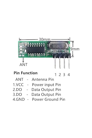 433Mhz Rf Alıcı Verici Rx470C + Wl102 + Antenler 20 - 200 Metre