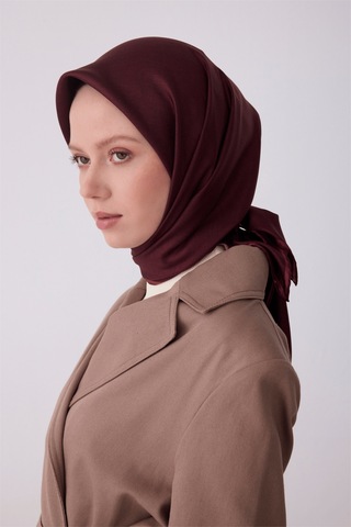 Belli İpek Eşarp - 4305-03 Bordo Twill