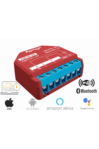 Shelly Plus 1pm1kanallı Wifi Enerji Ölçer Akıllı Ev Anahtarı Röle