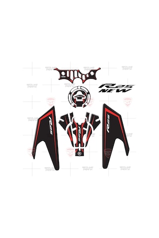 R25 Tank Pad Seti New Design 2019 Red Black