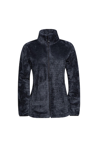 2As Sofia Kadın Tam Fermuarlı Çizgili Polar Siyah