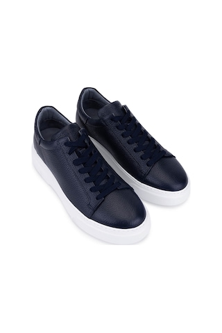 Tamer Tanca Erkek Hakiki Deri Lacivert Sneakers & Spor Ayakkabı 1212 2501 Erk Ayk Y26 Lacı Fltr