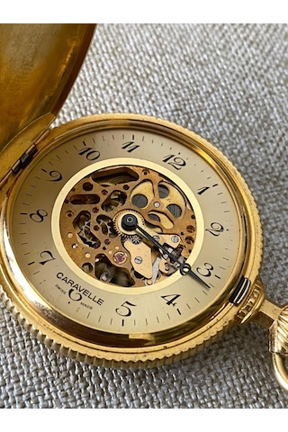 Bulova Caravelle İskelet Kadran Vintage Cep Saati 2.El (Eksikli)