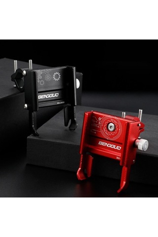 Moly Alüminyum Bisiklet Telefon Tutucu, Motor/navigasyon Stantı, Kolay Erişim, Siyah Model