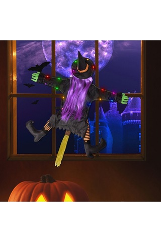 Cadı Ağaca Çarpıyor Cadı Dekoru Dışarıda Cadı Kapısı Bahçe Cadıları Komik Parti Korkutucu Perili Ev Aksesuarları