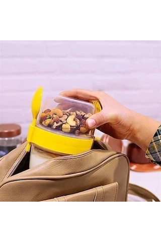 Kaşıklı Müsli Kabı 1100 Ml-mercampoutdoor Muhtelif