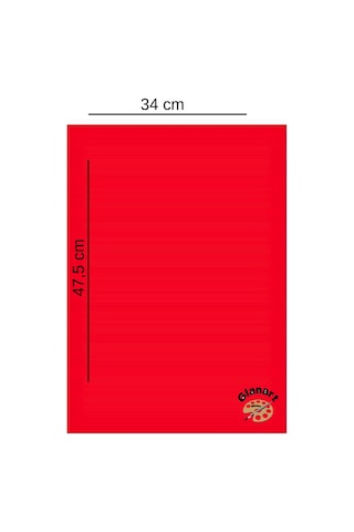 35x50 Cm Kırmızı Renk Mukavva Kartonu 5 Adet