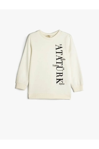 Koton Erkek Çocuk Sweatshirt Ekru 5wkb10032tk 25ky59000135 Y5915