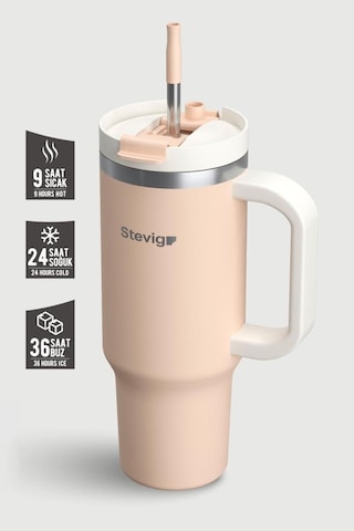 Stevig 2 Moods Tuck-in Tumbler Sızdırmaz Çelik Termos 900 Ml Bisque St-239 Yavruağzı