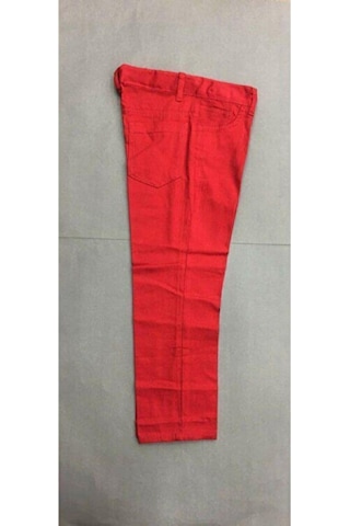 Nacar Store Çocuk 29ekim 10kasım 23nisan Gösteri Özel Gün Içten Lastik Ayarlamalı Keten Pantolon Kırmızı
