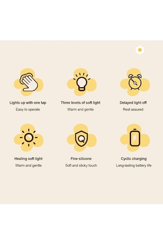 Moe Tavuk Pat Işık Yatak Odası Yumuşak Işık Bebek Besleme Göz Koruma Gece Lambası Oda Başucu Dekoru Beyaz