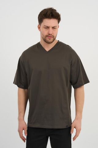 Alexander Gardi Alexandergardı V Yaka Oversize T-shirt E24-742a Haki
