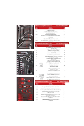 İzeltaş 8245 Premium Serisi Takım Dolabı 7 Çekmeceli 245 Parça - 8245007096