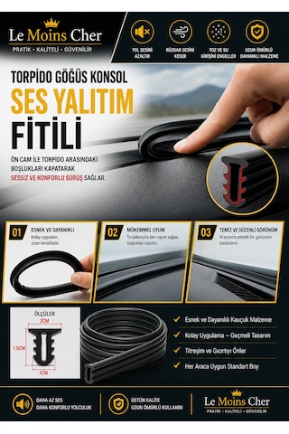 Byd Tang Executive Torpido Göğüs Konsol Rüzgar Ve Ses Önleyici Fitil