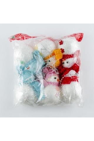 6lı - 150 - Kardan Adam Yılb Ağaç Süsü - Csmo-tex - 12 Cm-renkli Diğer