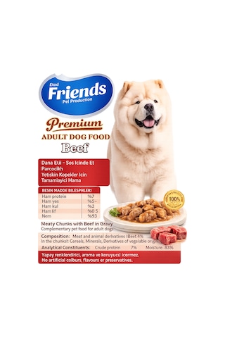 Premium Dana Etli Yetişkin Köpek Konservesi 12 X 400 Gr Chunk Special