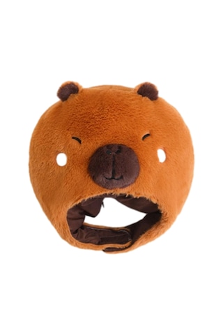 Suntek Peluş Hayvan Şapka Kapibara Şapkalar Erkek Kız Nefes Kahverengi