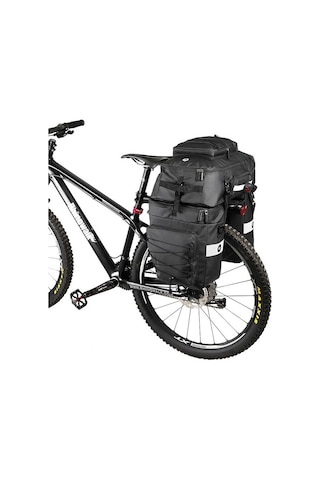 75 Litre 3 In 1 Çok Amaçlı Bisiklet Tur Heybesi, Sırt Çantası Siyah