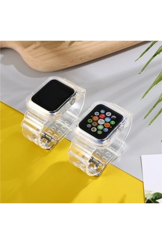 Ally Apple Watch 6-se-5-4 44mm / 3-2-1 42mm Kayış Kordon Kılıf Silikon- 5775