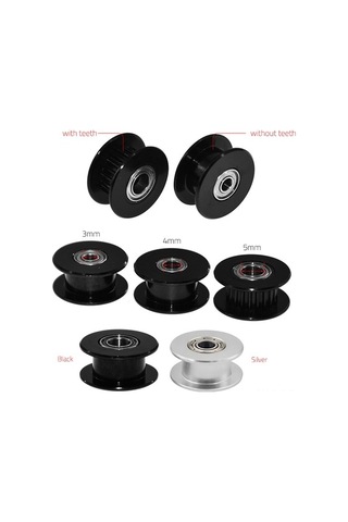 Moly 3d Yazıcı Aksesuarı: Aibecy Alüminyum Dişsiz Gelişmeli Tekerlek - 3mm Eksen Çapı, Siyah, 10 Adet Paket - Kullanışlı Ve Dayanıklı