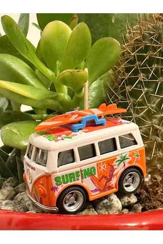 Mini Vosvos Karavan Metal Model Araba Tatil Temalı Myk Hediye Ve Sanat Atölyesi