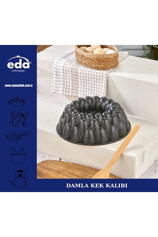Damla Granit Döküm Kek Kalıbı Zk-939 Siyah