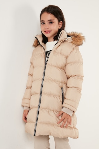 Lela Içi Peluş Astarlı Çıkarılabilir Kapüşonlu Suya Dayanıklı Kız Çocuk Mont 5761910 Bej