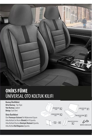 Audi S6 Koltuk Kılıfı Oniks Füme 1 Takım