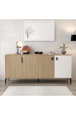 4005 Neva Konsol 180 Cm Yunus - Sepet - Beyaz Konsol - Tv Ünitesi - Yemek Odası Yunus - Beyaz - Sepet