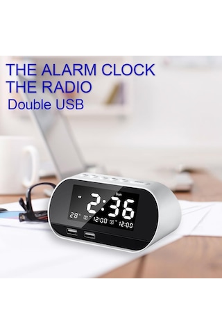 Dolıty Hıfı Hoparlör Fm Çift Usb Bağlantı Noktalı Beyaz