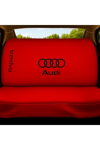 Audi Uyumlu Kırmızı Penye Oto Koltuk Kılıfı Takımı Ön Ve Arka