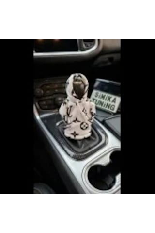 Beyazotomobil Polar Vites Topuzu Kılıfı Hoodie Vites Topuz Kıyafeti Siyah Beyaz