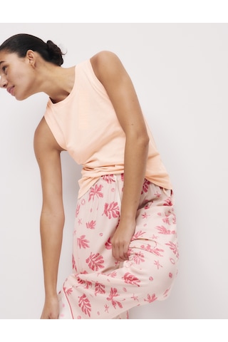 Marks & Spencer Saf Pamuklu Cool Comfort:trade Mark: Pijama Atlet Üstü Pembe