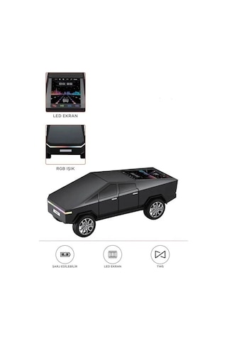 Bfs D68 Cyber Model Araba Tasarımlı Bluetooth Hoparlör 15w Güçlü Ses Rgb Led /tws/usb Siyah