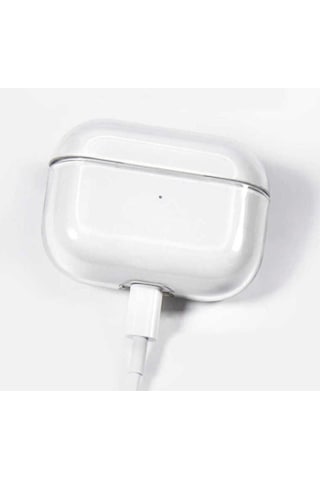 Apple AirPods Uyumlu Pro Kılıf Şeffaf Sert Kristal Zore Airbag 14 Kılıf Renksiz