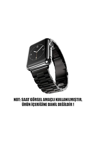 Apple Watch Ultra Metal Stainless Steel İçin Kordon Siyah