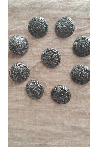 Sıyah Nıkemetal Düğme 18 Mm 9 Adet