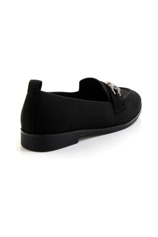 Bambi Siyah Kadın Loafer Ayakkabı K01327022282 Siyah