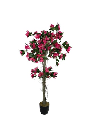 Yapay Ağaç Fuşya Begonvil Ağacı 120Cm Doğal Salex Dallı 2Katlı